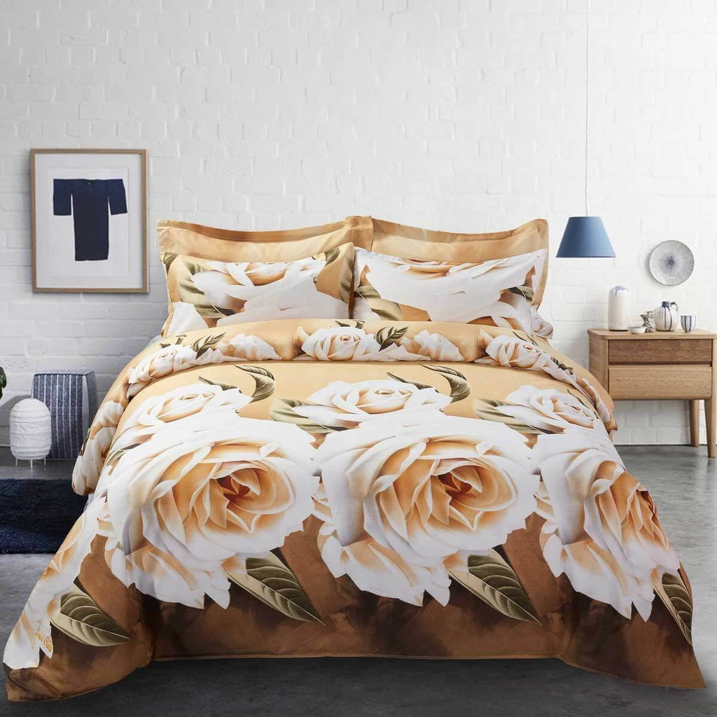 Queen Size Floral Bedding Duvet Cover Set V489100