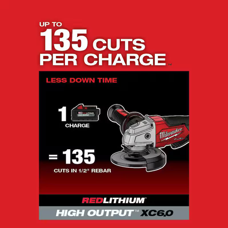 18-Volt Lithium-Ion Brushless Cordless 4-1/2 in./5 in. Grinder with Starter Kit E128