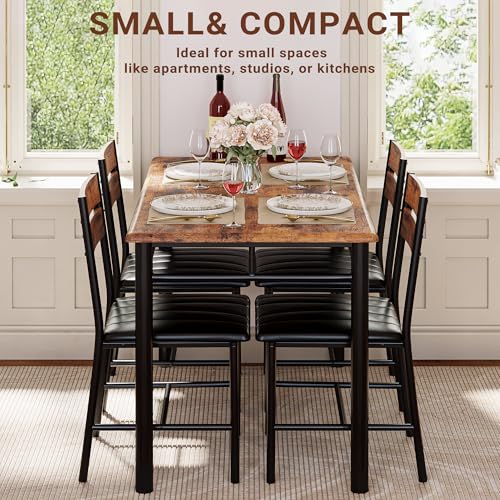 Grey Wood Dining Table Set for 4 S7125