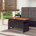 Black Solid Wood Acacia & Poly Rattan Patio Table B22105