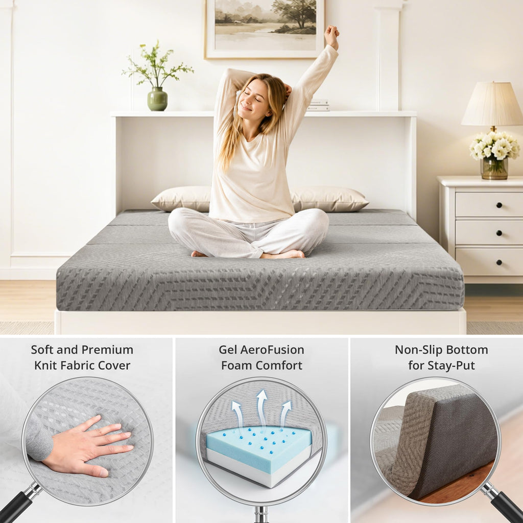 4 Inch Tri-Fold Gel Memory Foam Mattress K618547