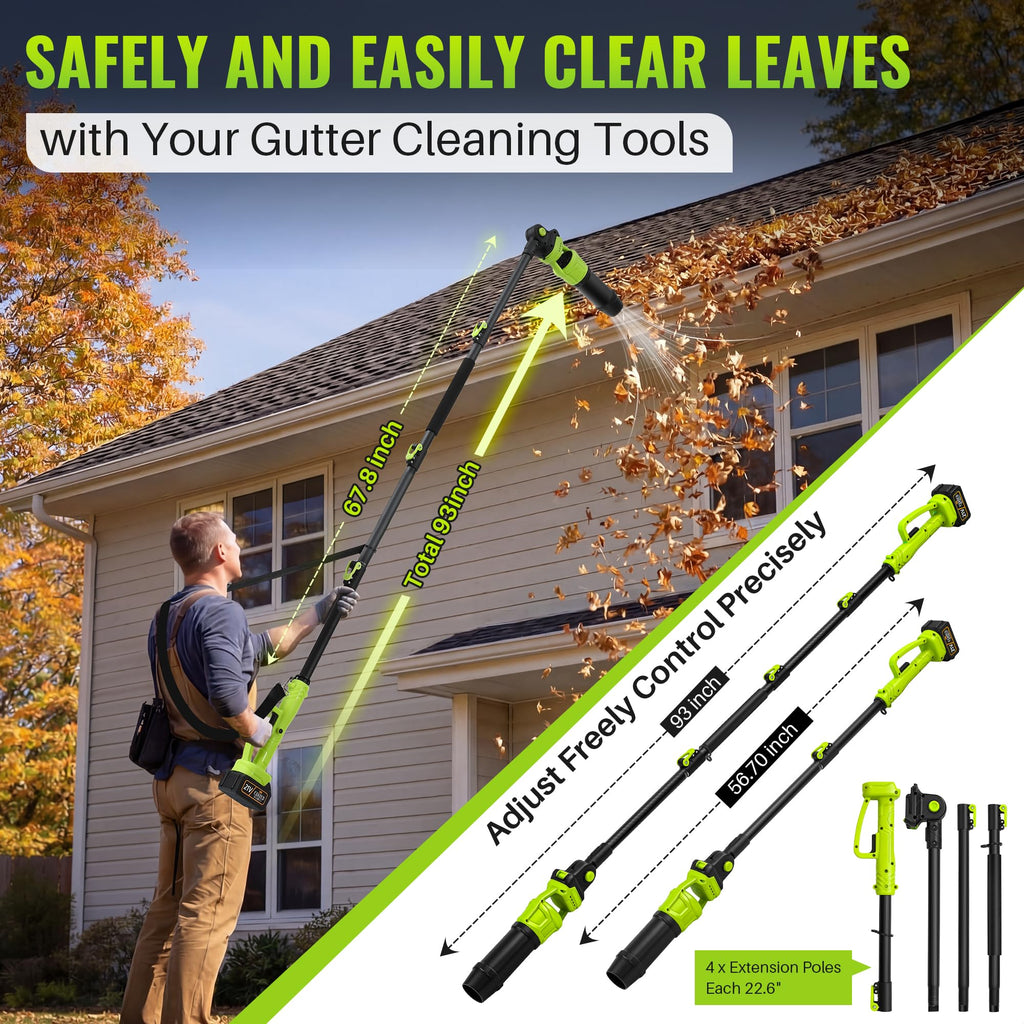 Cordless Leaf Blower with 2 Batteries 21V, 580CFM/180MPH P418284