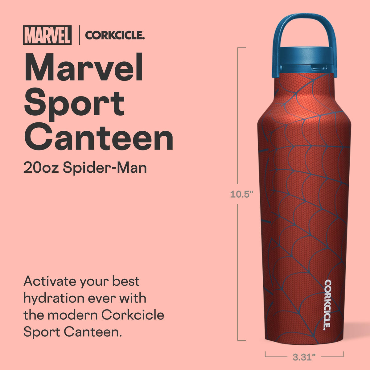 20 oz Water Bottle with Spill-Free Cap T746776
