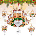 Reindeer Christmas Ornaments 3D Resin Family of 4 O463348