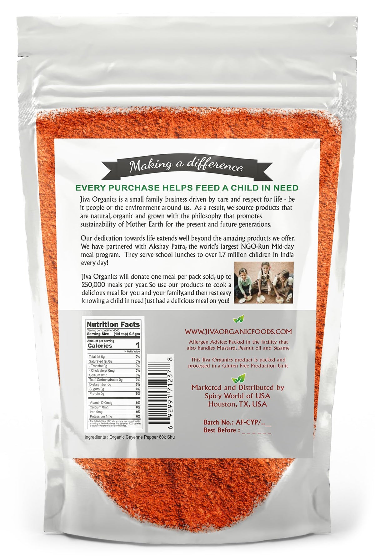 Cayenne Pepper Powder 5 LB Bulk Bag E508