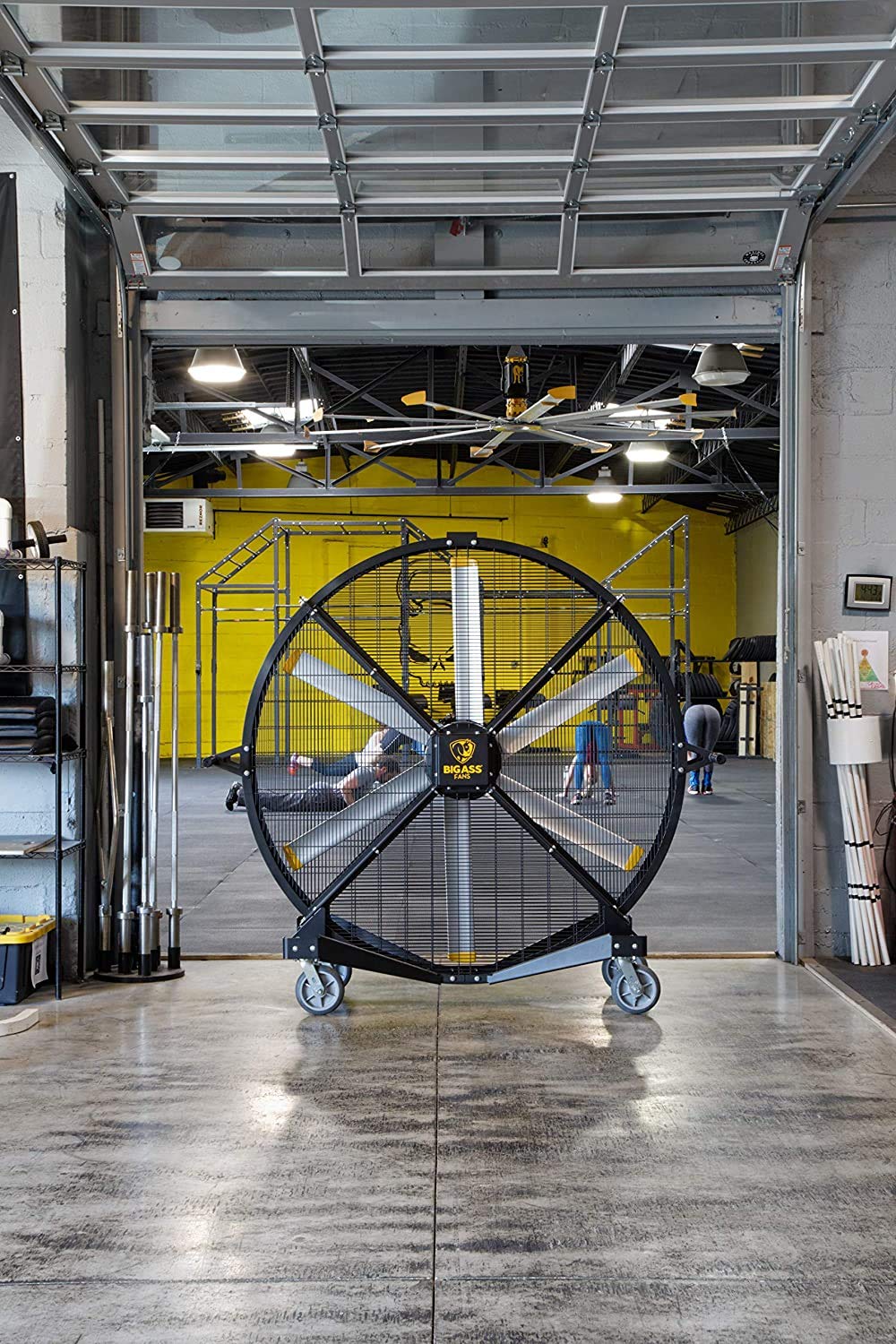 Black 6' Indoor/Outdoor Mobile Fan with Wheels I985