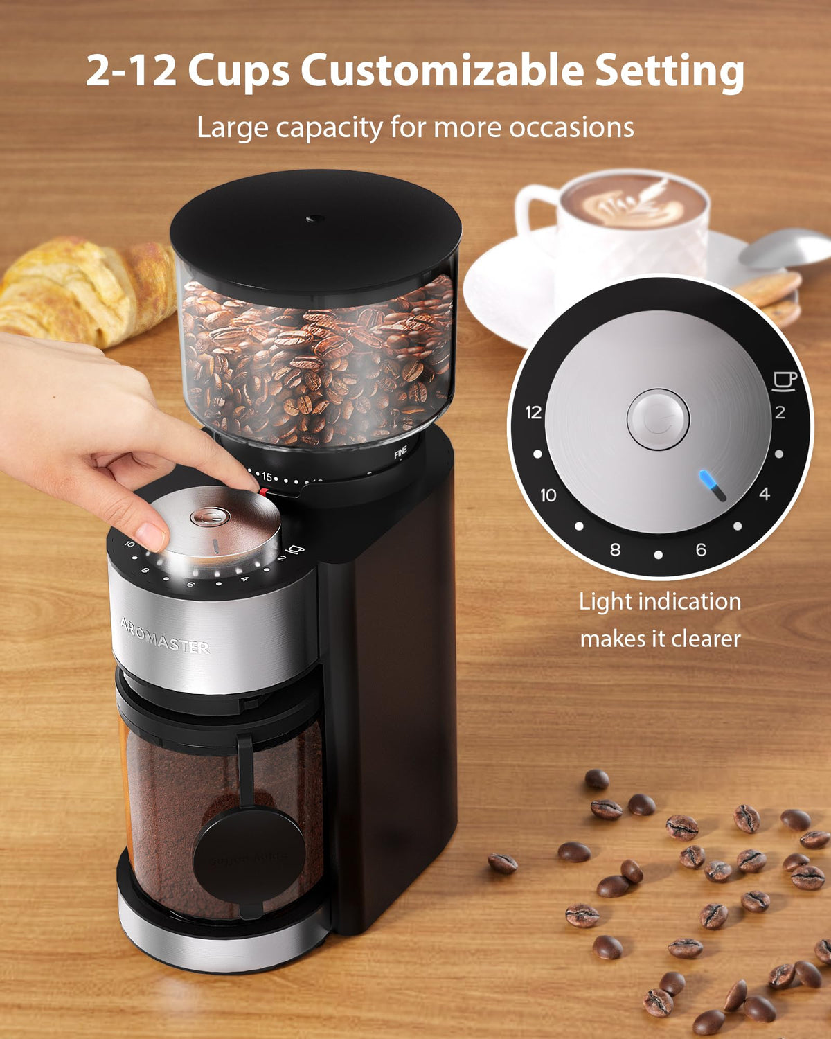 Black Burr Coffee Grinder S635