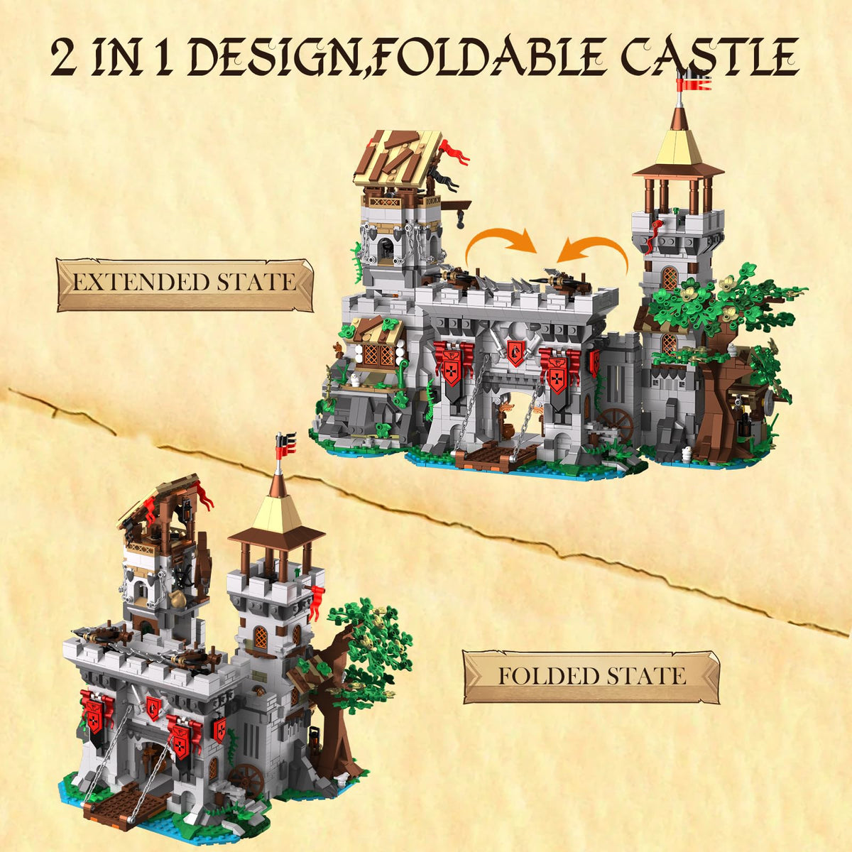 Building Set, 2 in 1 Architecture Model Kit N718