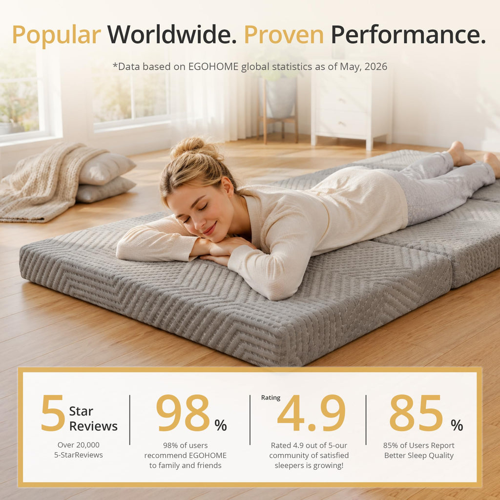 4 Inch Tri-Fold Gel Memory Foam Mattress K618547