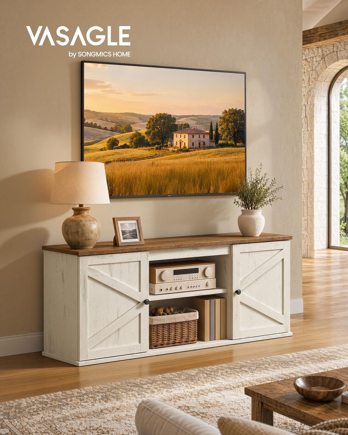 Farmhouse TV Stand for 65'' TV L7045