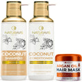 Coconut Shampoo and Conditioner Set with Argan Oil Mask W615