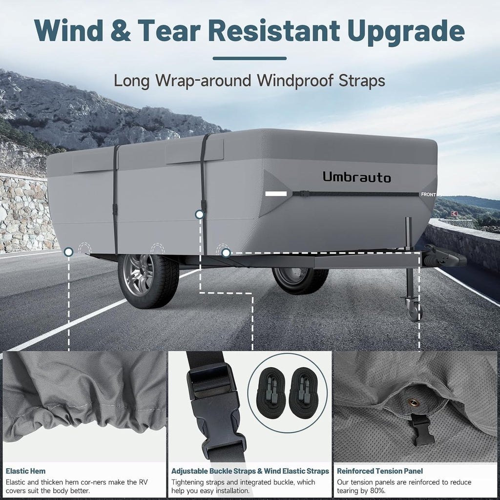 16'-18' 7 Layers Waterproof Polypropylene Pop Up Folding Camper Cover F271