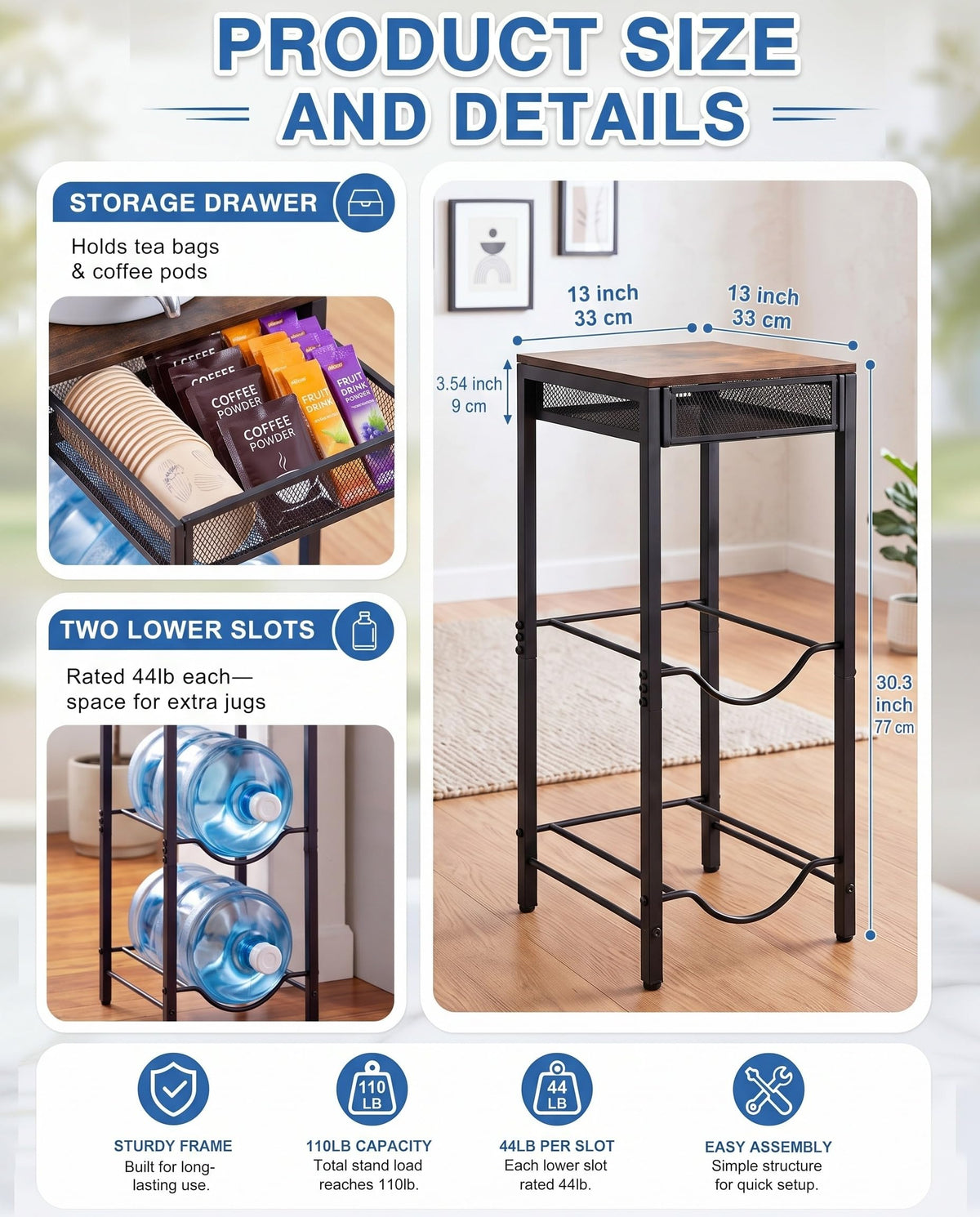 3-Tier 5 Gallon Ceramic Water Jug Holder A440764