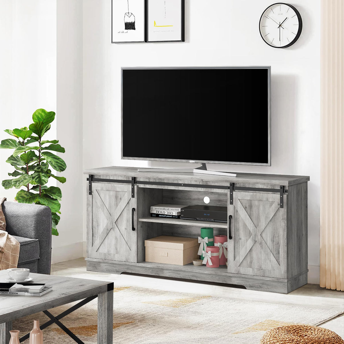 Farmhouse TV Stand for 65 Inch TV Y46238