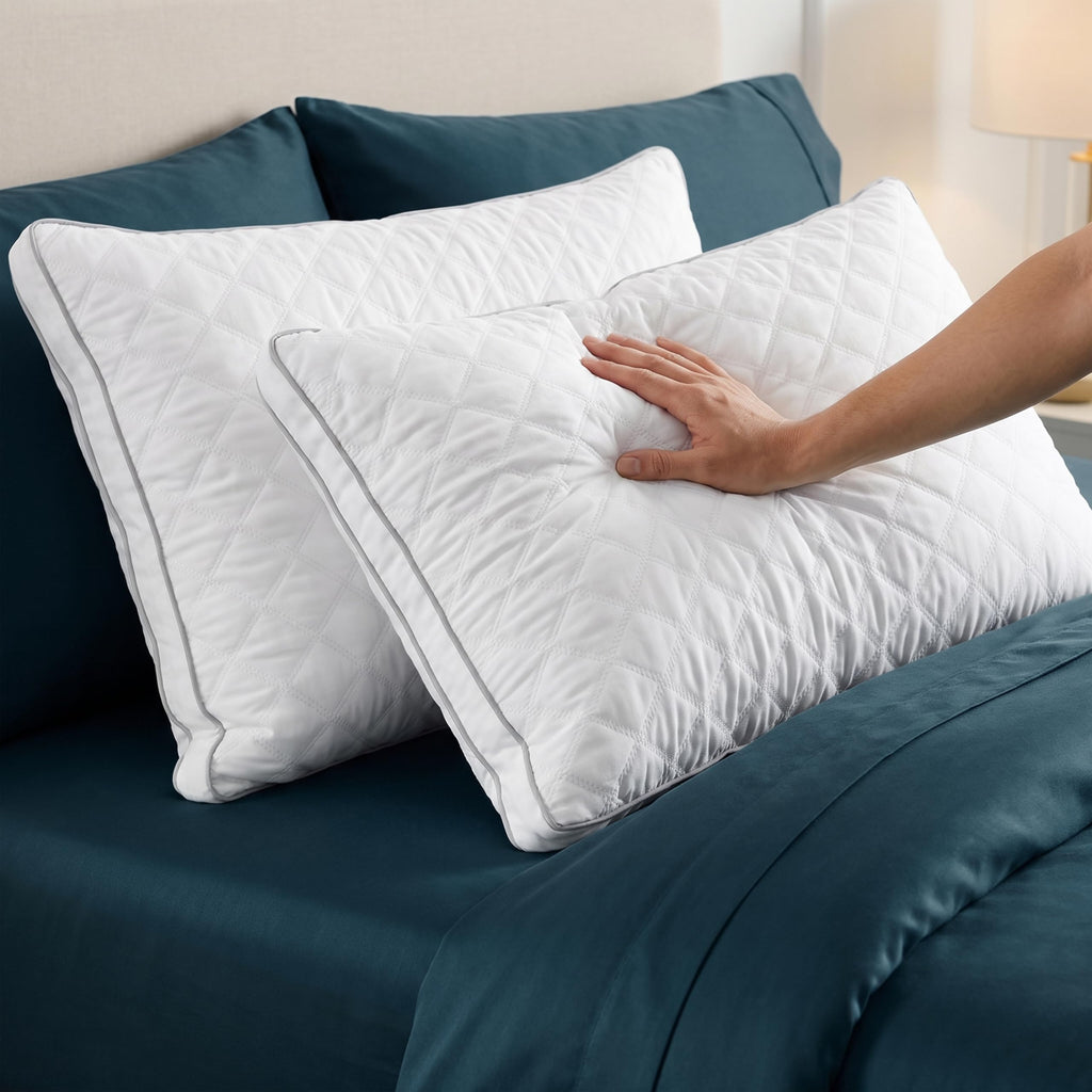 Set of 2 Quilted Down Alternative Bed Pillows King B77663