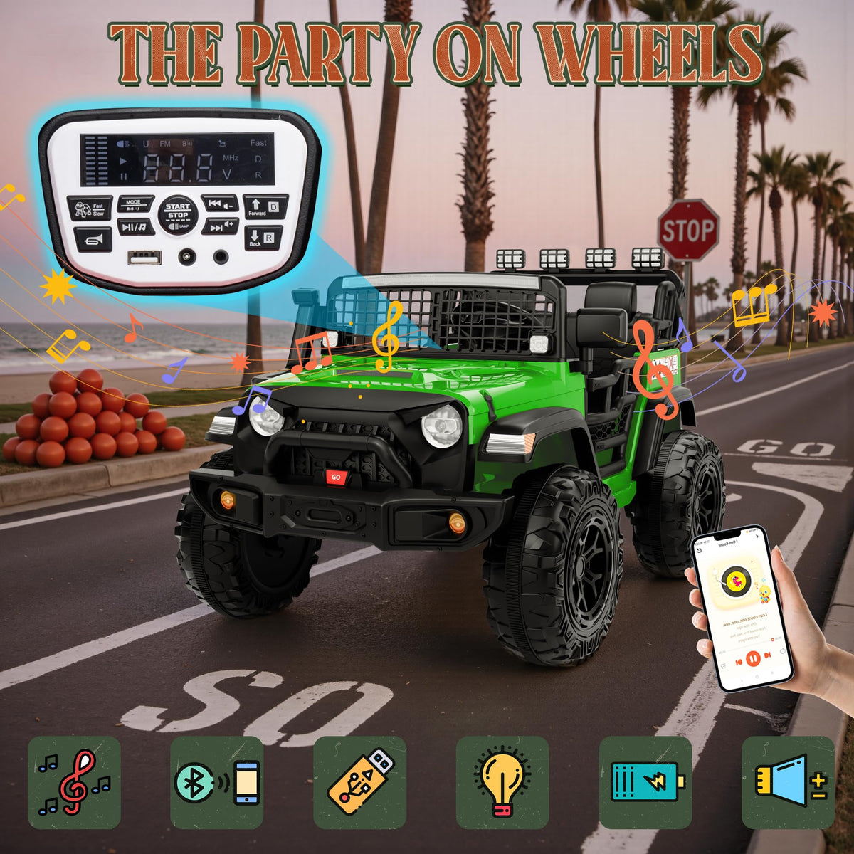 24V 2 Seater 4x4 Electric Ride on Truck Y460645