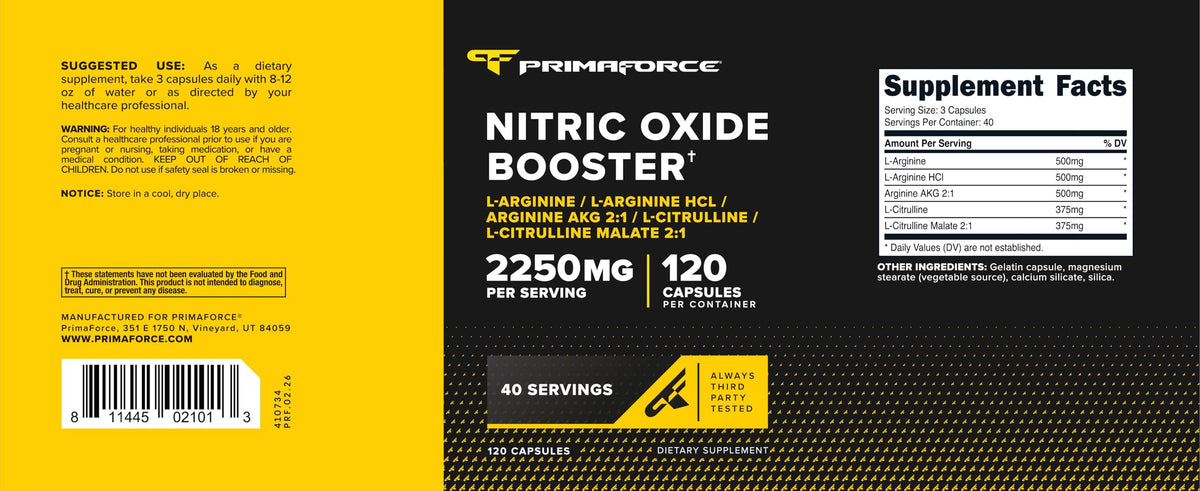 Nitric Oxide Booster 120 Capsules S601