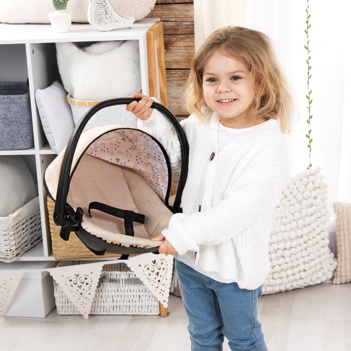 4-in-1 Doll Highchair, Swing, Bed & Car Seat T367358