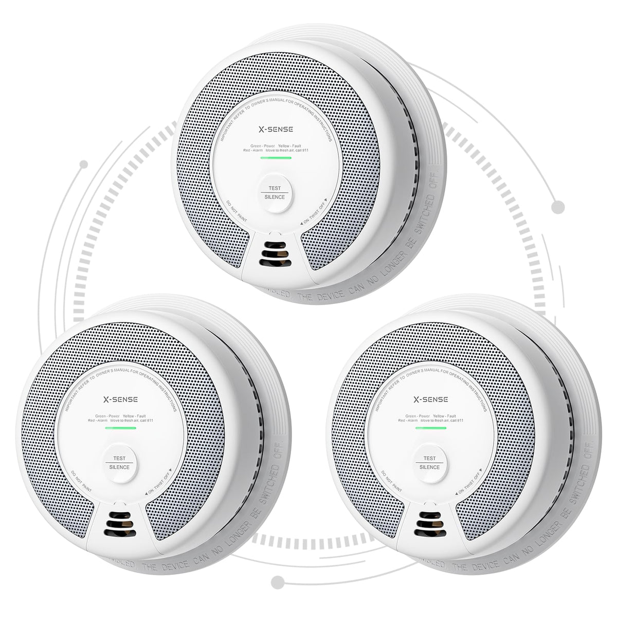 Wireless Interconnected Smoke and Carbon Monoxide Alarm 1-Pack and 3-Pack D107