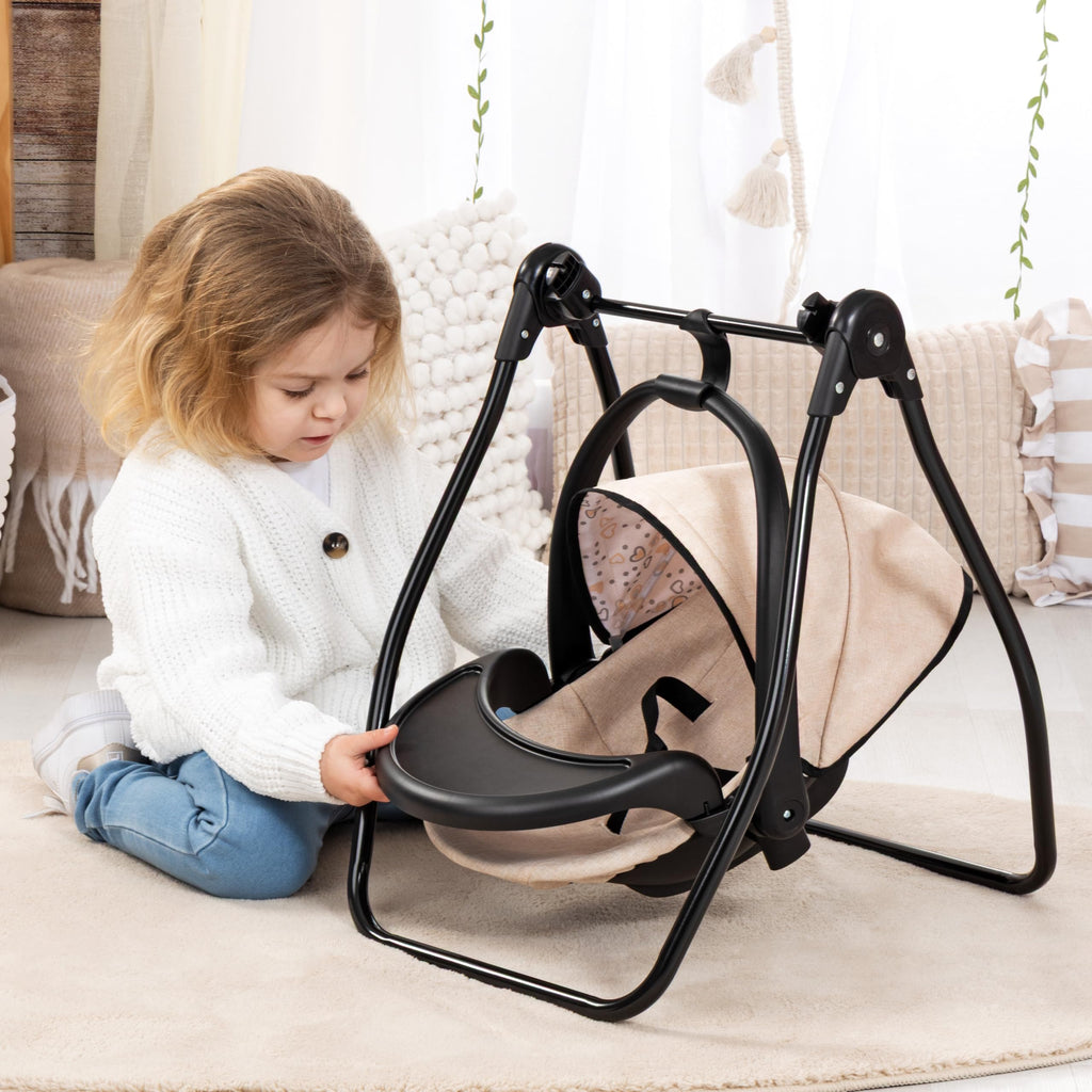 4-in-1 Doll Highchair, Swing, Bed & Car Seat T367358