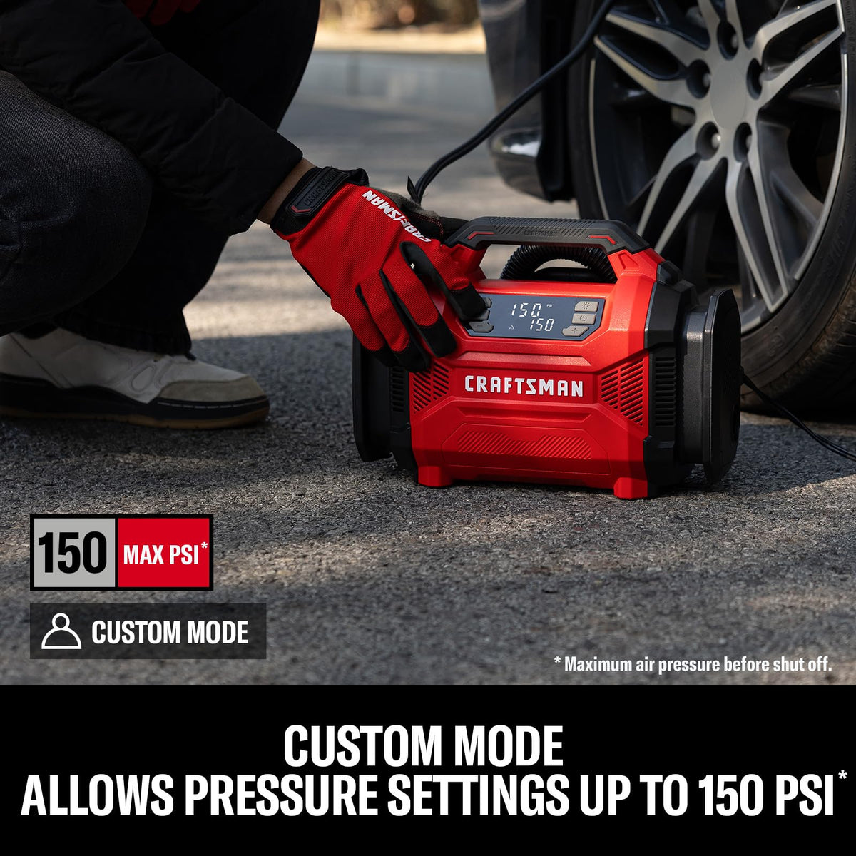 Dual Power Tire Inflator with Digital Gauge C654