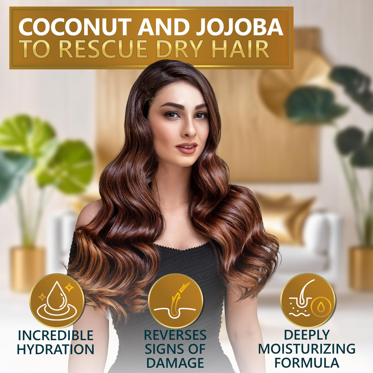 Coconut Shampoo and Conditioner Set with Argan Oil Mask W615