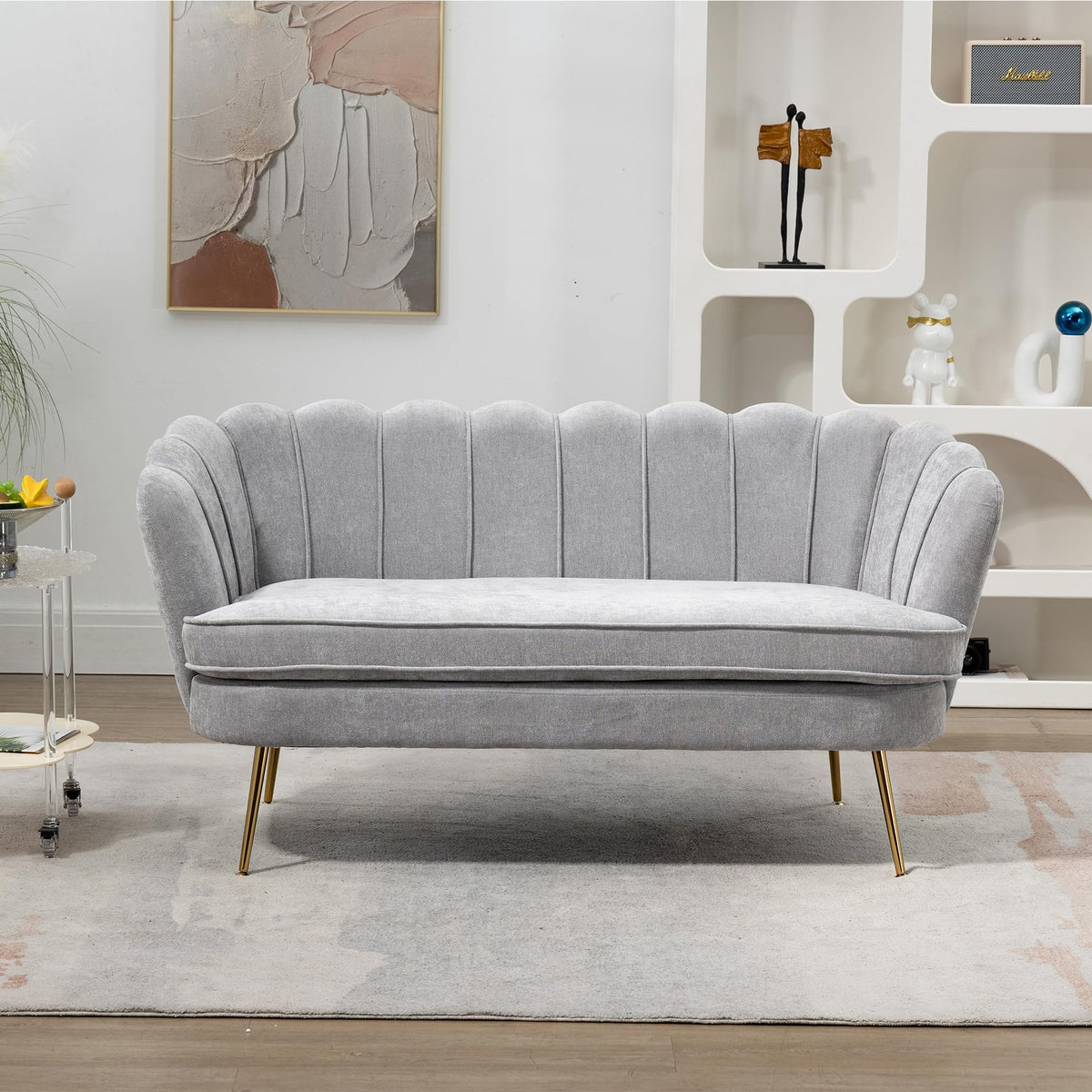 Light Gray Small Loveseat Sofa G860