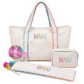 3 Pcs Canvas Mahjong Bag Set A299602