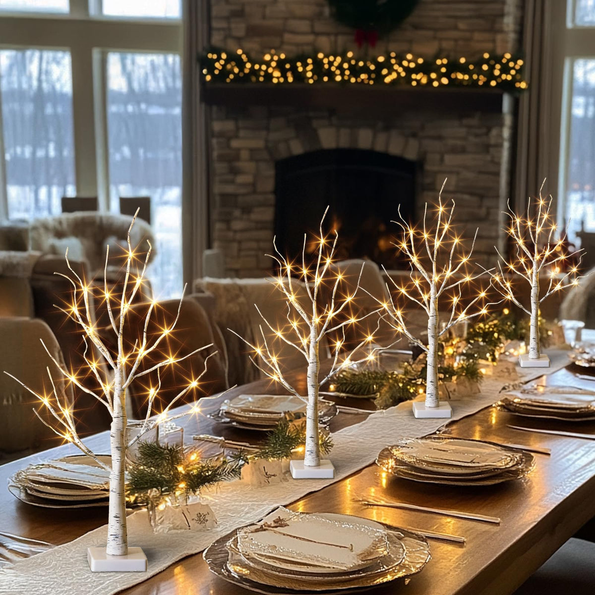 Lighted Birch Tree with LED Lights and Timer X10702