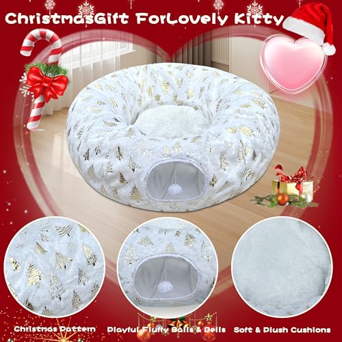 Christmas Snowflake Print Cat Tunnel R82915