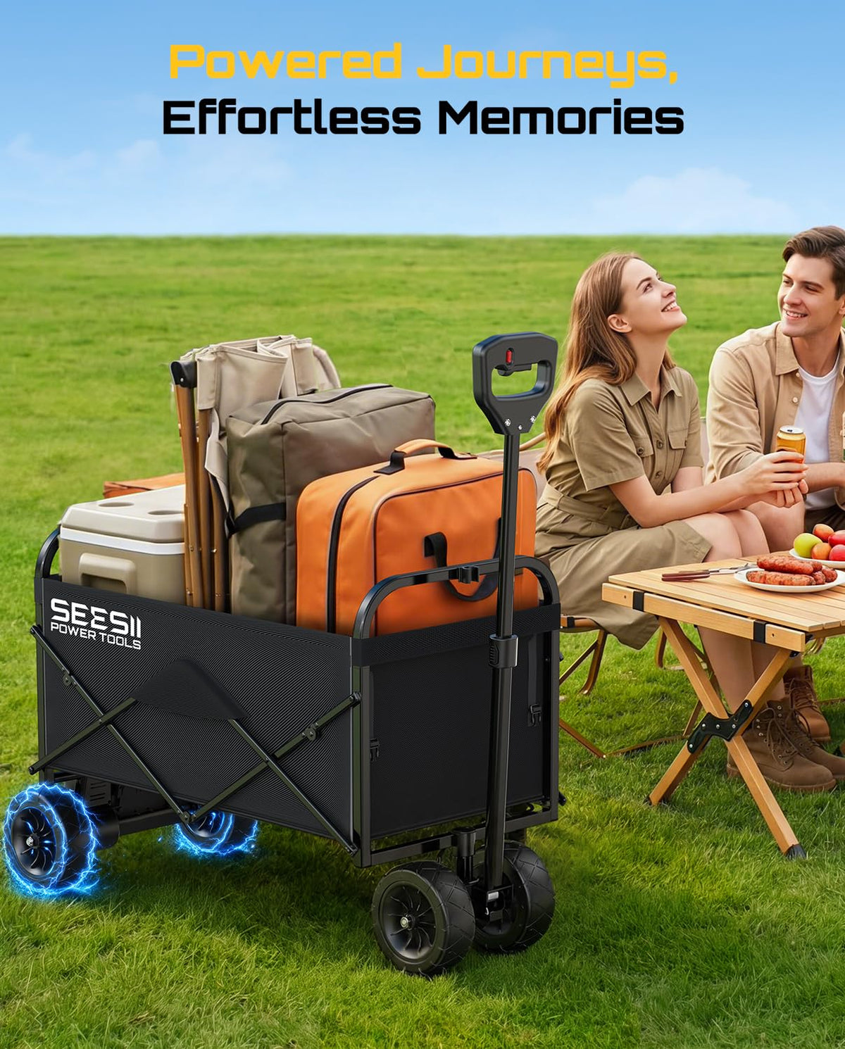 Electric Wagon Cart with 2 x 4.0Ah Batteries O8857