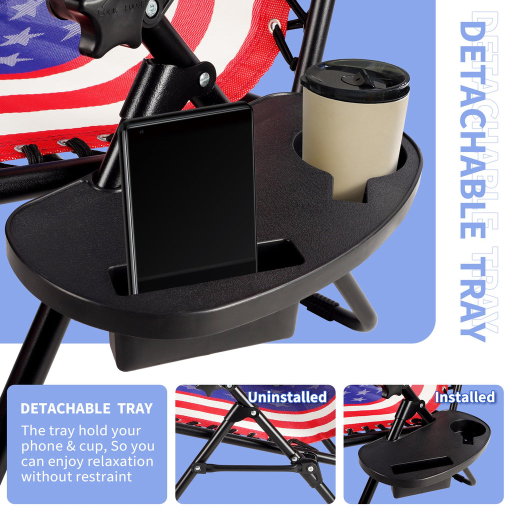 Set of 2 Adjustable Steel Mesh Zero Gravity Lounge Chairs with Pillows & Cup Holder Trays T86793