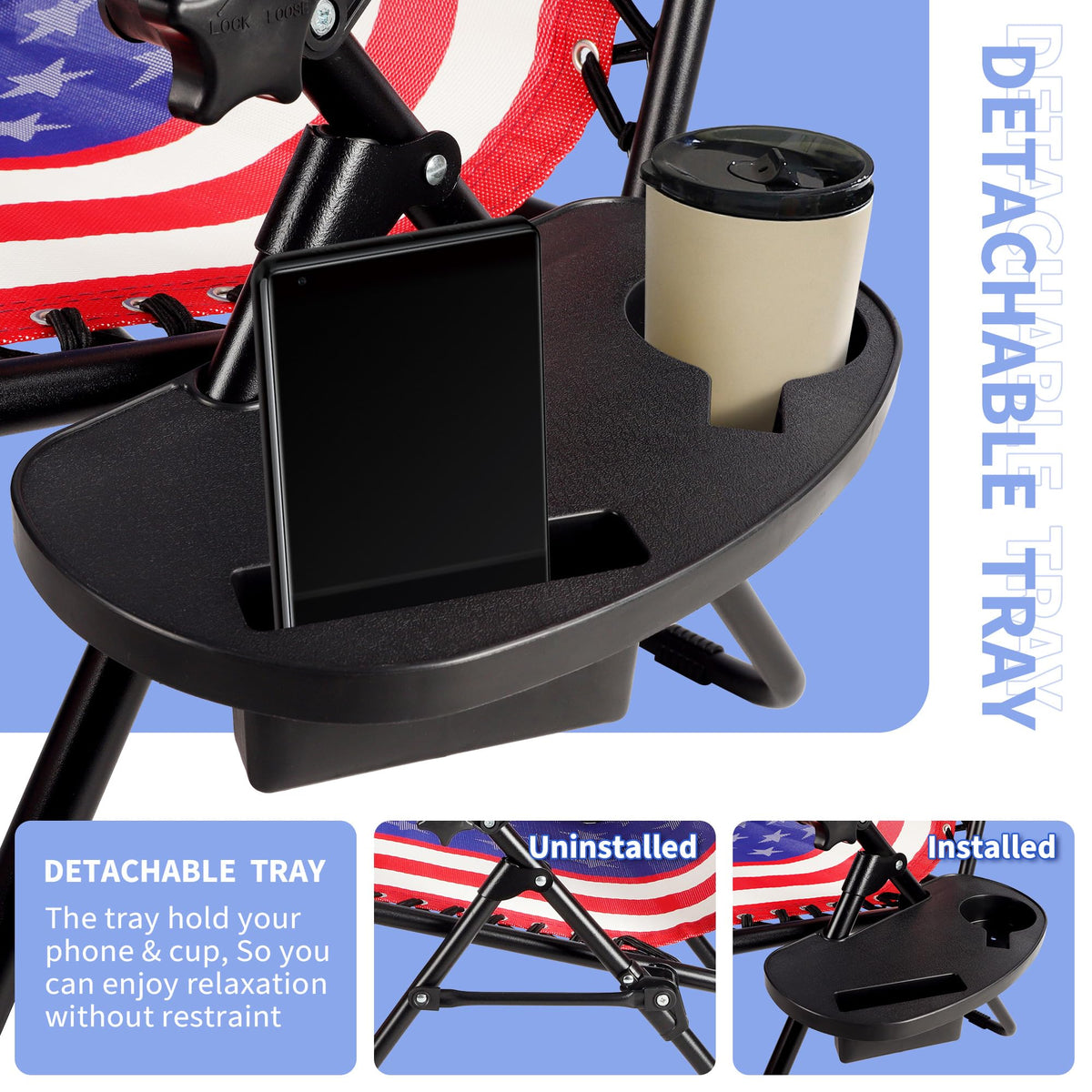 Set of 2 Adjustable Steel Mesh Zero Gravity Lounge Chairs with Pillows & Cup Holder Trays T86793