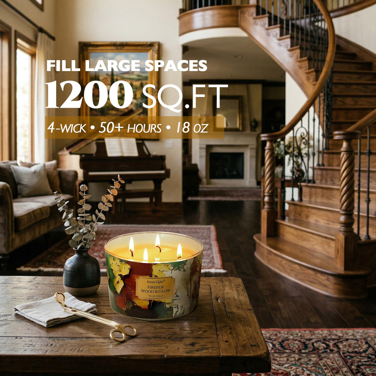18oz Soy Wax 4-Wick Scented Candle Z6301