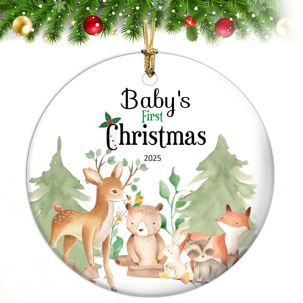 Baby's First Christmas Ornament 2025 Ceramic Decoration S480203
