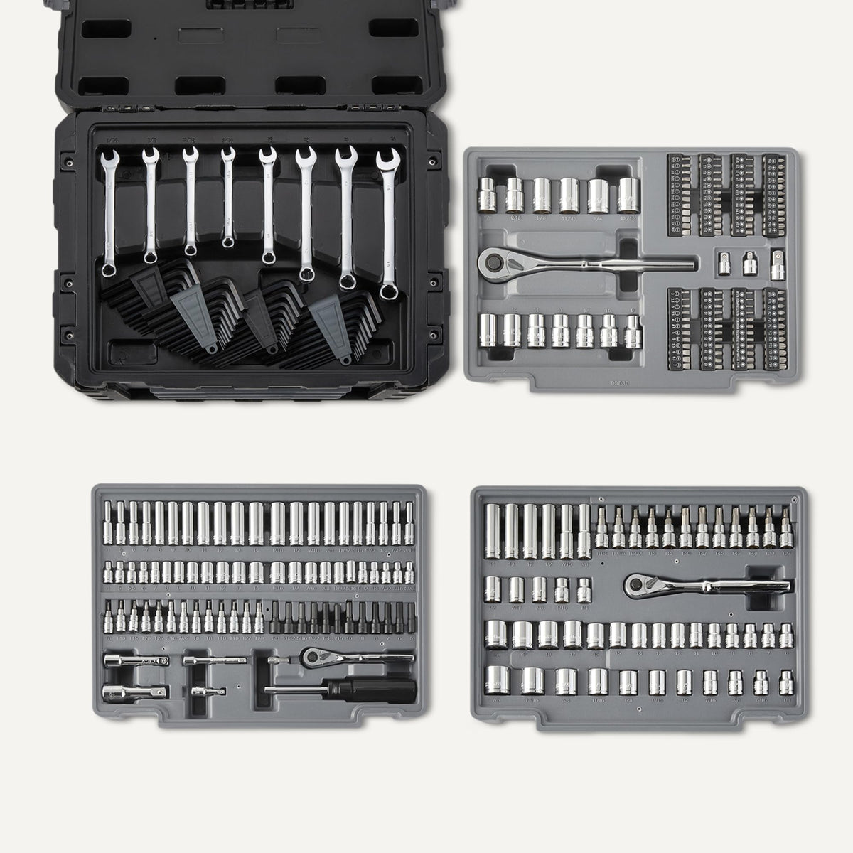 287-Piece Mechanic Socket Set with 3-Drawer Case J670740