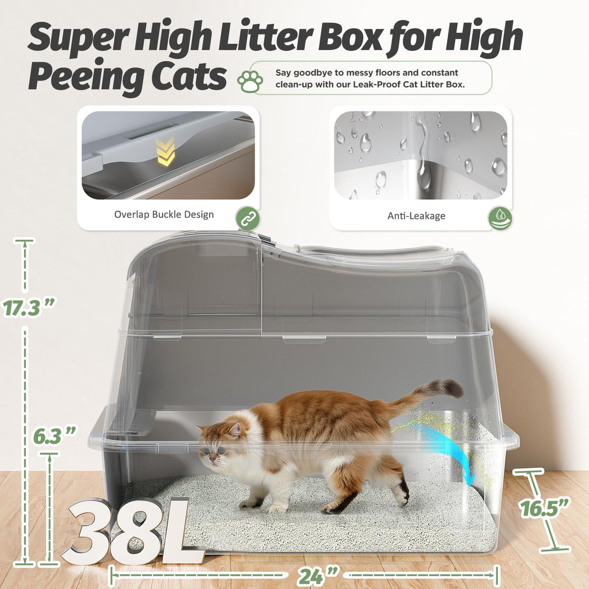 Stainless Steel Cat Litter Box F943