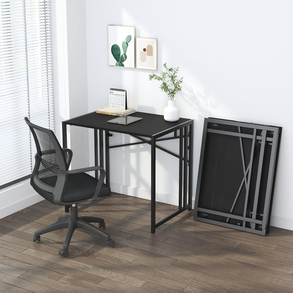 Folding Computer Desk 32 inch Black J16307