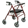 Foldable Bariatric Rollator Walker with Seat, Red P154860