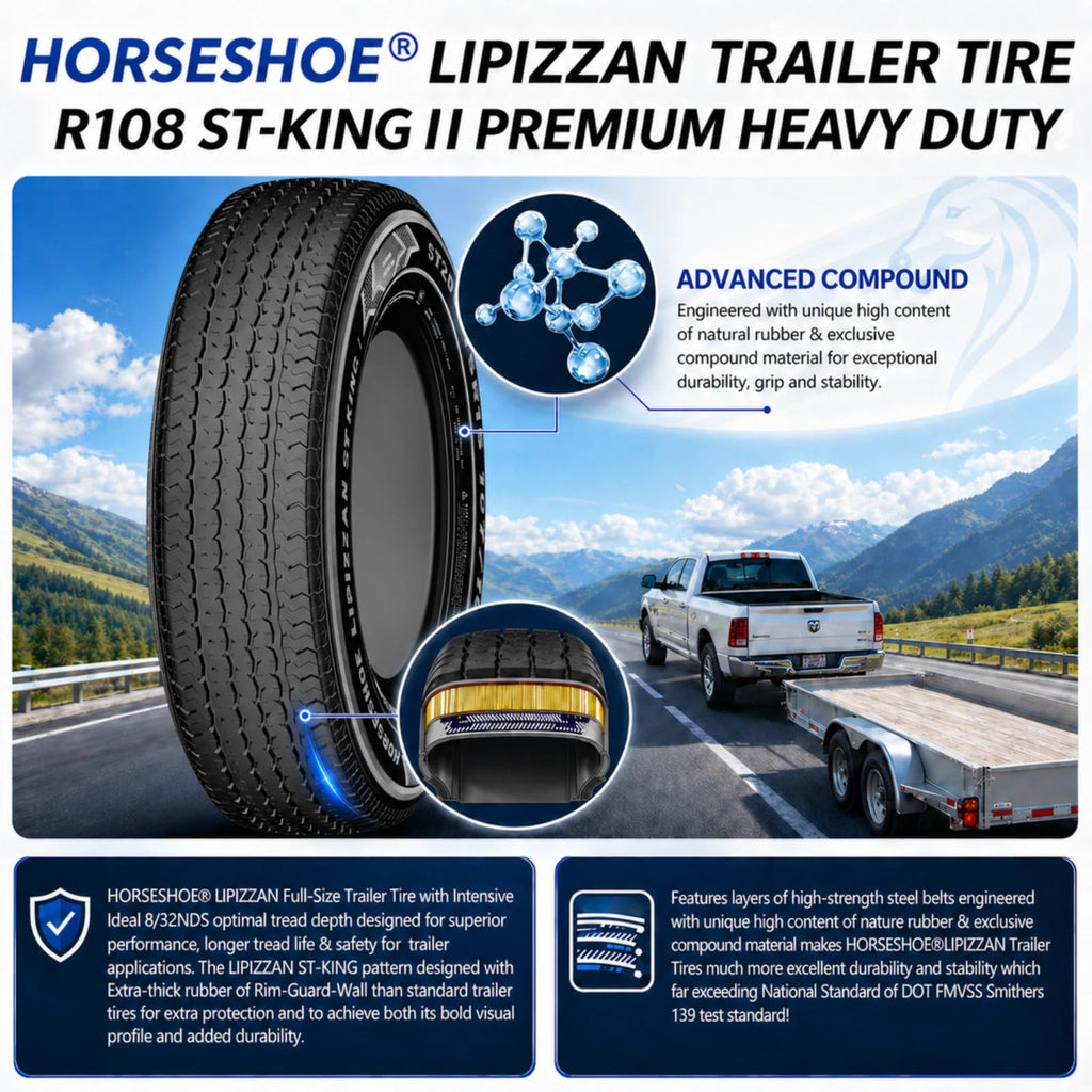 4 ST205/75R15 10PR Steel Belted Radial Trailer Tire J704