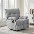 Velvet Swivel Recliner Accent Chair with Detachable Side Phone Holder I6509