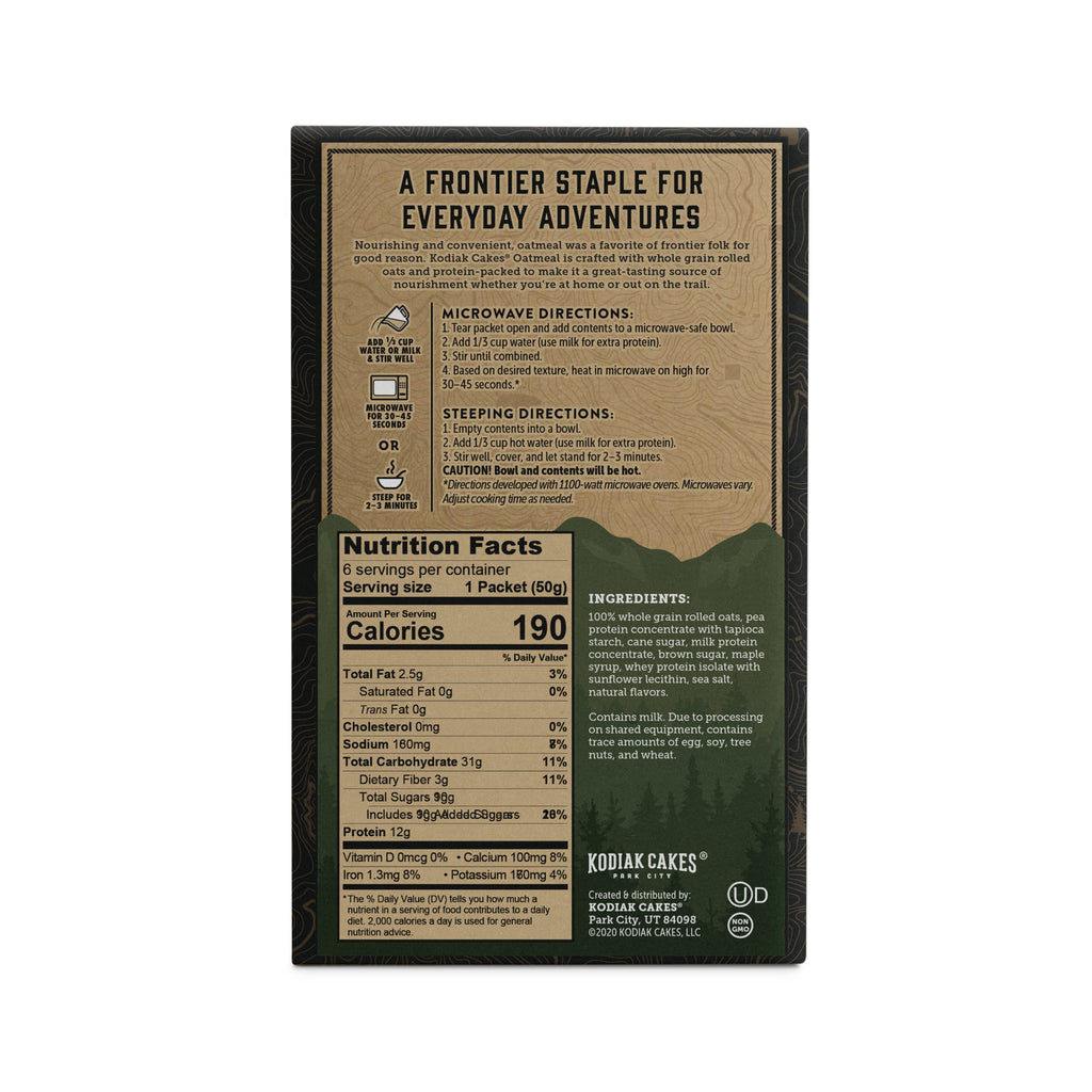 Instant Protein Oatmeal Packets, Maple & Brown Sugar, 6 Packets D17293