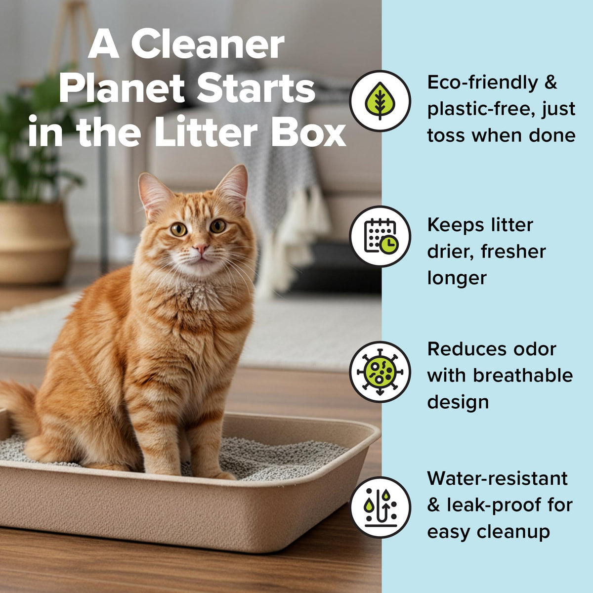Large 6 Count Disposable Cat Litter Box Q322708