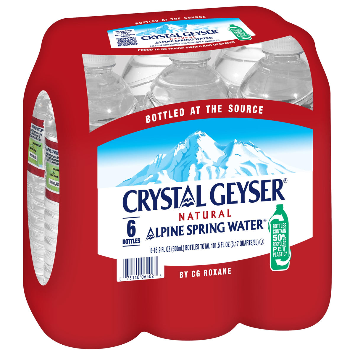 Natural Alpine Spring Water 16.9 Fl Oz (pack of 6) P595