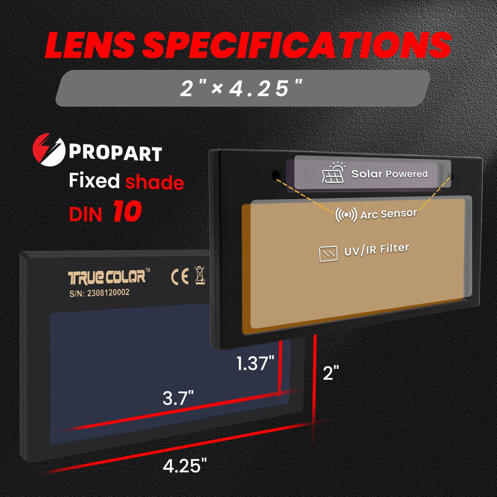 2×4 1/4 Auto Darkening Welding Lens Z9270