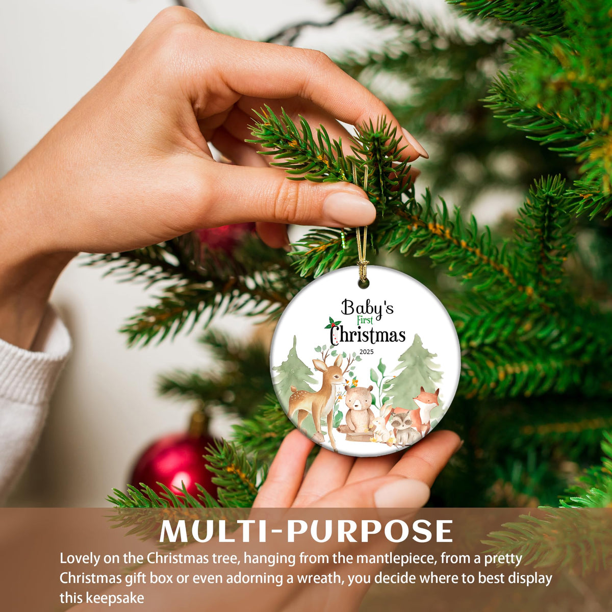 Baby's First Christmas Ornament 2025 Ceramic Decoration S480203