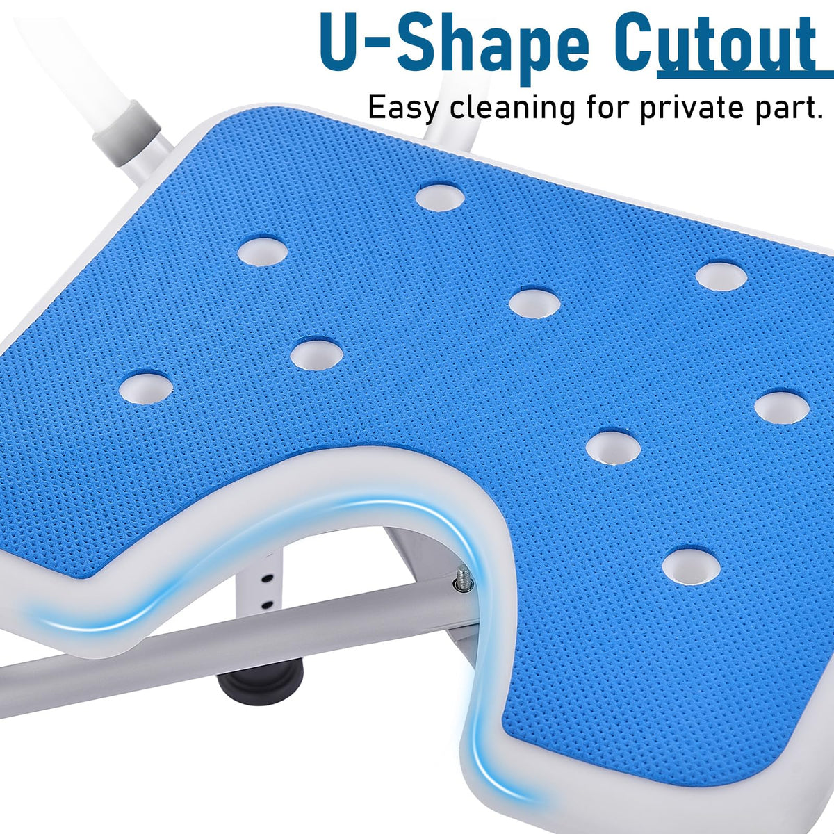Shower Chair with Arms and Back, U-Shaped Seat X6111