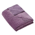 Riviera Velvet Quilted Throw Blanket Mauive Y8751
