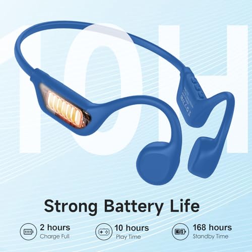 Bone Conduction Headphones Bluetooth 5.4 Open Ear Wireless with Mic IPX5 Waterproof M244