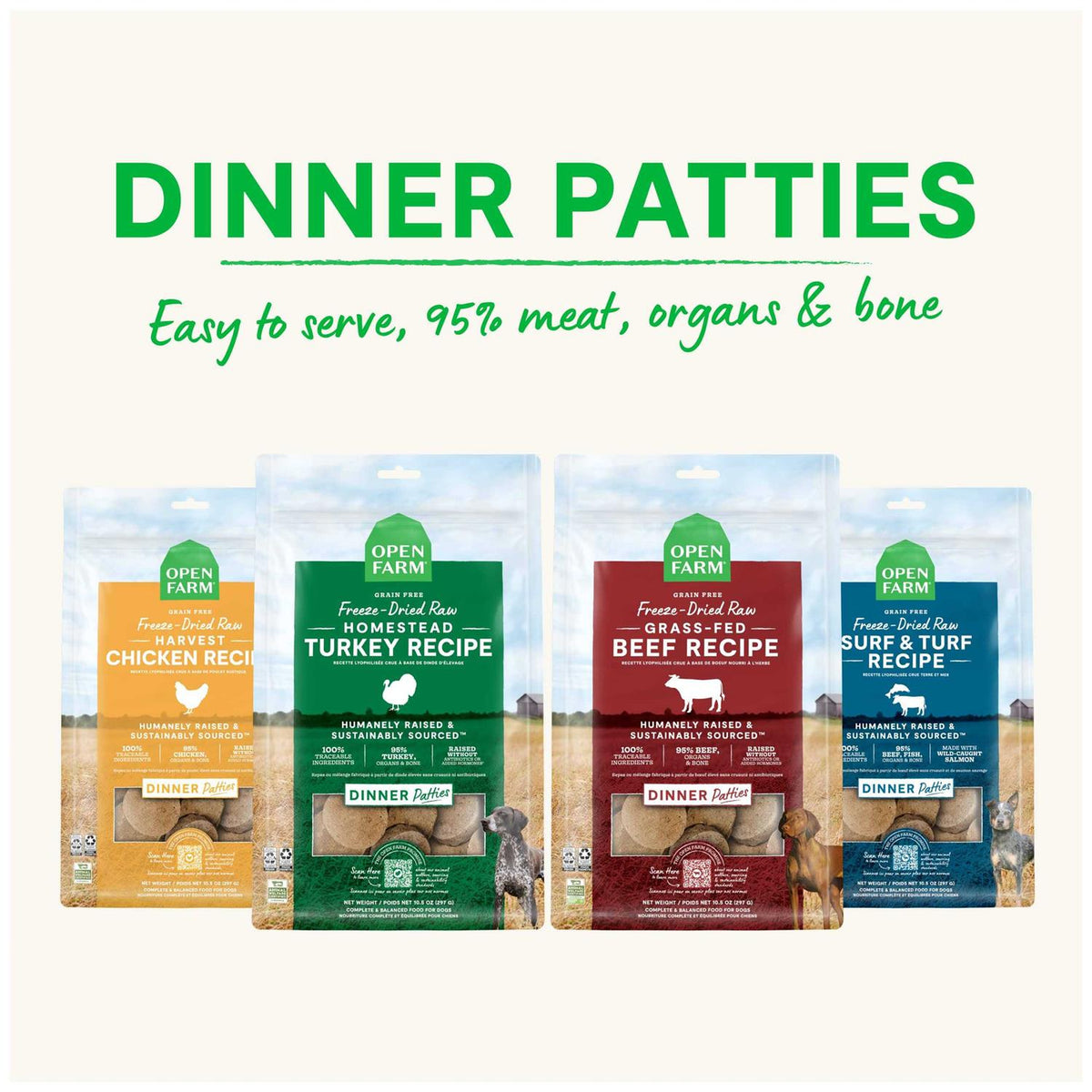 Freeze Dried Raw Patties Dog Food R28637